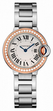Cartier,Cartier - Ballon Bleu 28mm - Steel and Pink Gold - Watch Brands Direct