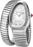 Bulgari,Bulgari - Ladies Serpenti Tubogas 35mm - Stainless Steel - Silver Opaline Dial - Watch Brands Direct