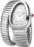 Bulgari,Bulgari - Ladies Serpenti Tubogas 35mm - Stainless Steel - Silver Opaline Dial - Watch Brands Direct