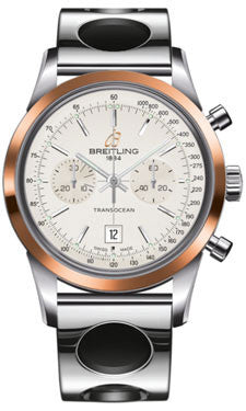 Breitling,Breitling - Transocean Chronograph 38 Steel And Gold - Air Racer Bracelet - Watch Brands Direct