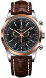 Breitling - Transocean Chronograph Steel and Gold - Croco Strap - Watch Brands Direct
 - 2
