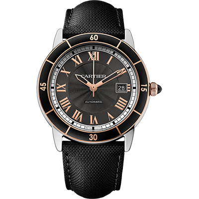 Cartier,Cartier - Ronde Croisiere Automatic - Stainless Steel and Pink Gold - Watch Brands Direct