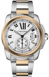 Cartier,Cartier - Calibre de Cartier Automatic Steel and Pink Gold - Watch Brands Direct