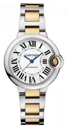 Cartier,Cartier - Ballon Bleu 33mm - Steel and Yellow Gold - Watch Brands Direct