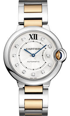 Cartier,Cartier - Ballon Bleu 36mm - Steel and Pink Gold - Watch Brands Direct