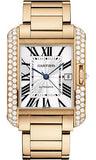 Cartier,Cartier - Tank Anglaise Pink Gold With Diamonds - Watch Brands Direct