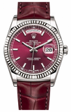 Rolex - Day-Date President White Gold - Fluted Bezel - Leather - Watch Brands Direct
 - 2