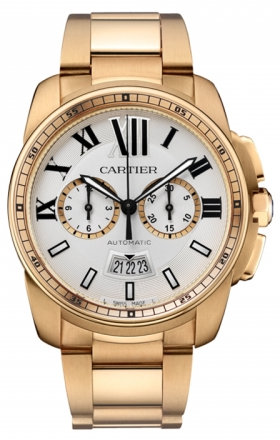 Cartier,Cartier - Calibre de Cartier Chronograph Pink Gold - Watch Brands Direct